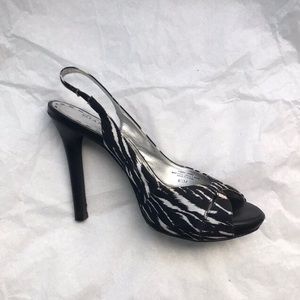 Cute zebra striped heels
